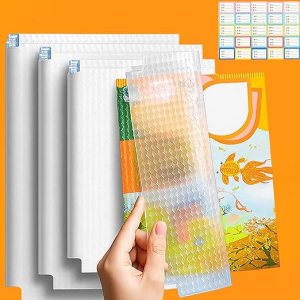 Self-adhesive transparent protective book cover (Pack of 30)